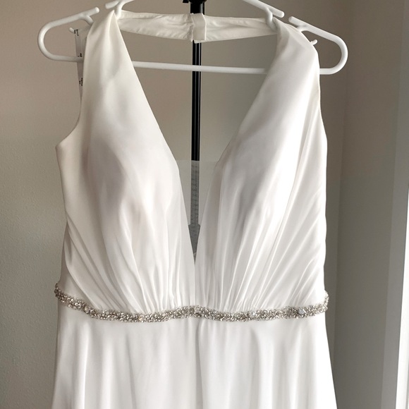 Halter Wedding Dress - Picture 1 of 9
